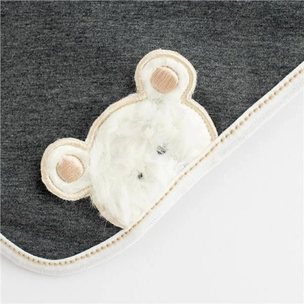 Set kapelë + shall qafe për bebe, New Baby Sebastian, madhësi 68 (4-6m), pambuk 95% + elastan 5%, pranverë/vjeshtë, gri, 2-copësh