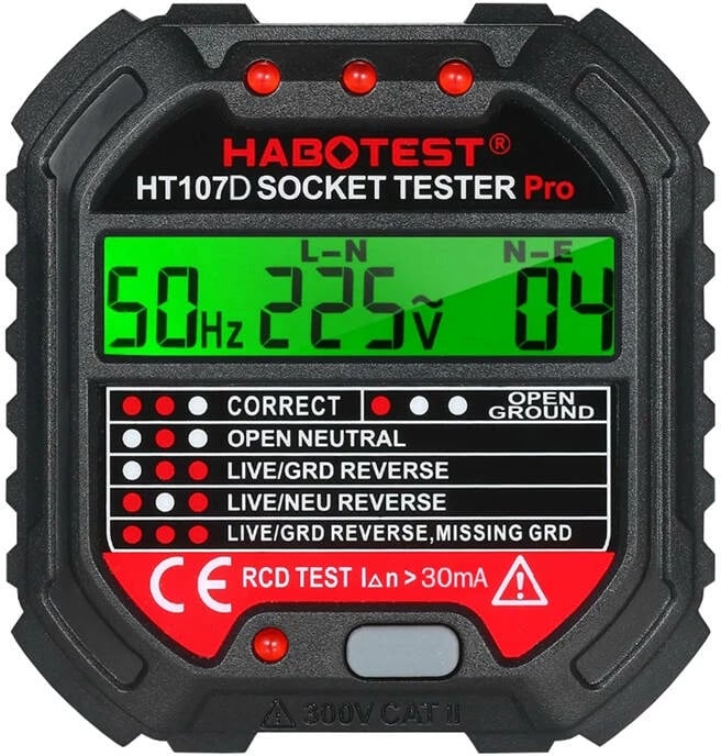 Tester prizash Habotest HT107D me ekran dixhital, i zi