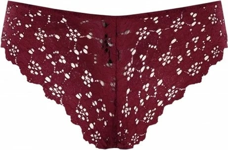 Tanga dantelle burgundy Jumeon, madhësia XL