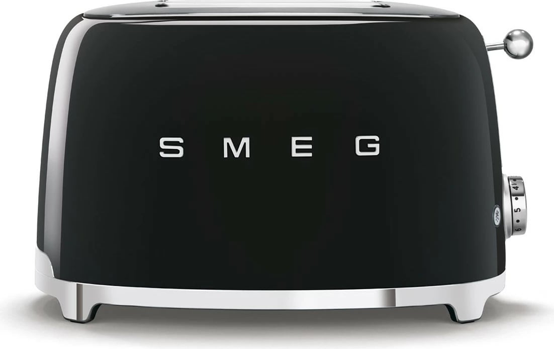 Tostier SMEG TSF01BLEU 2-vrima, stil retro, ngjyrë e zezë me shkëlqim