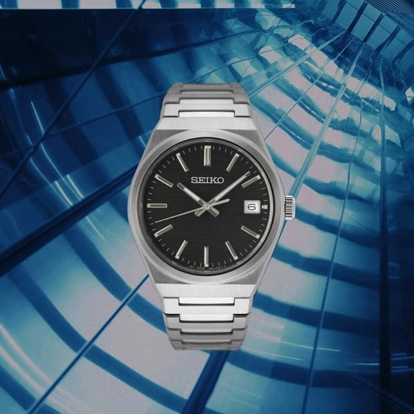 Orë dore për meshkuj SEIKO SUR557P1, e argjendtë