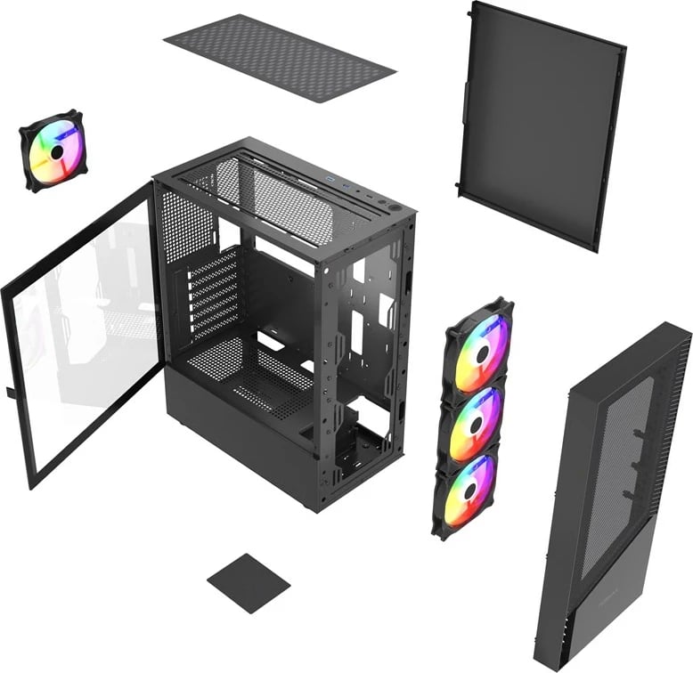 Kasë Gembird Fornax 4300 CCC-FC-4300, ARGB, e zezë