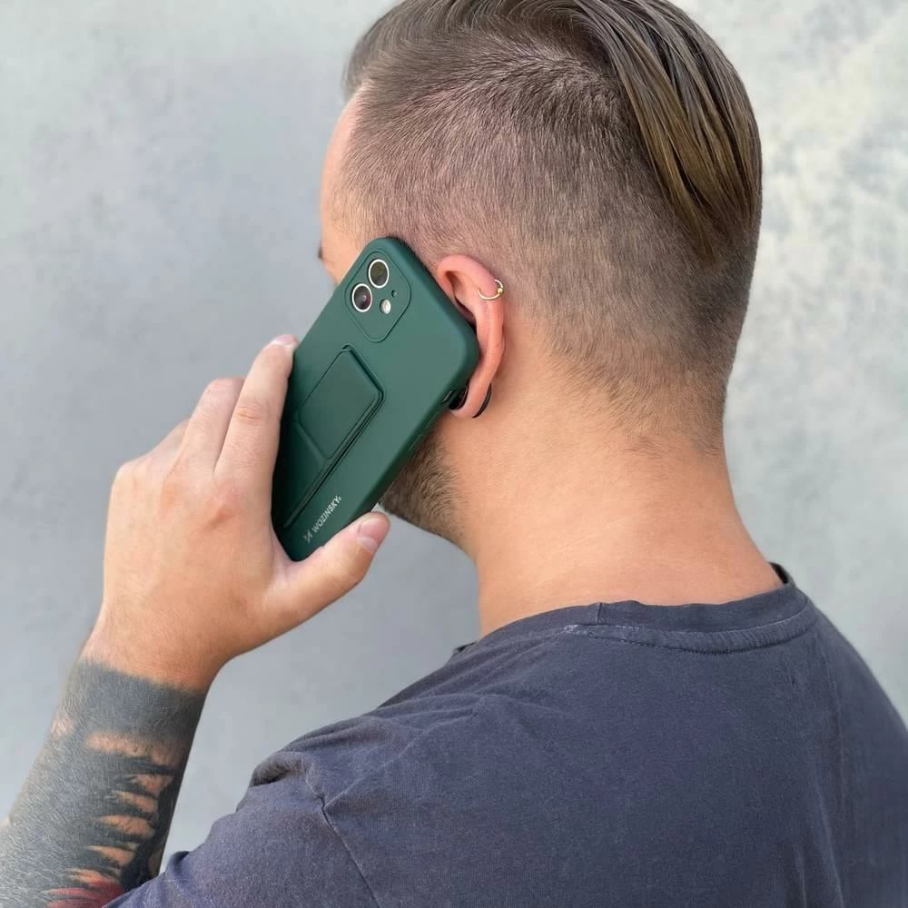 Mbështjellës Wozinsky Kickstand Case për iPhone 12 Pro Max, silikon, e gjelbër e errët
