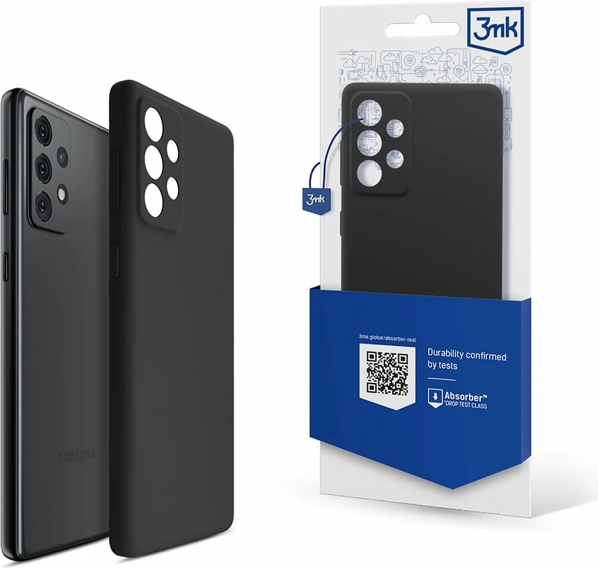 Mbështjellës silikon Samsung Galaxy A53 5G 3mk, i zi