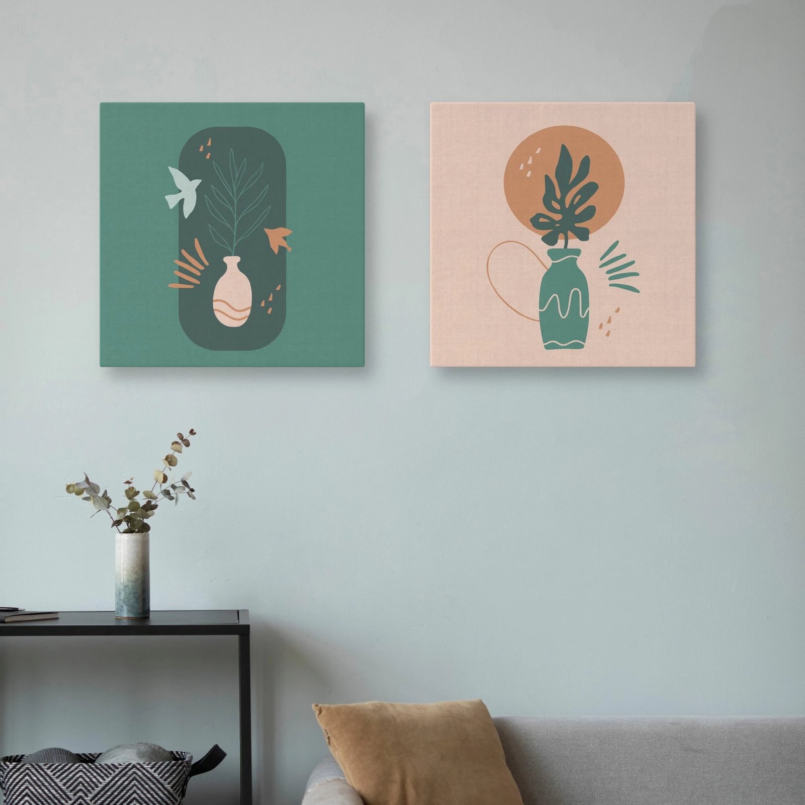 Pikturë dekorative në kanavacë (2 copë), Wallity, ASR_CNVS25 - 3 - 50x50