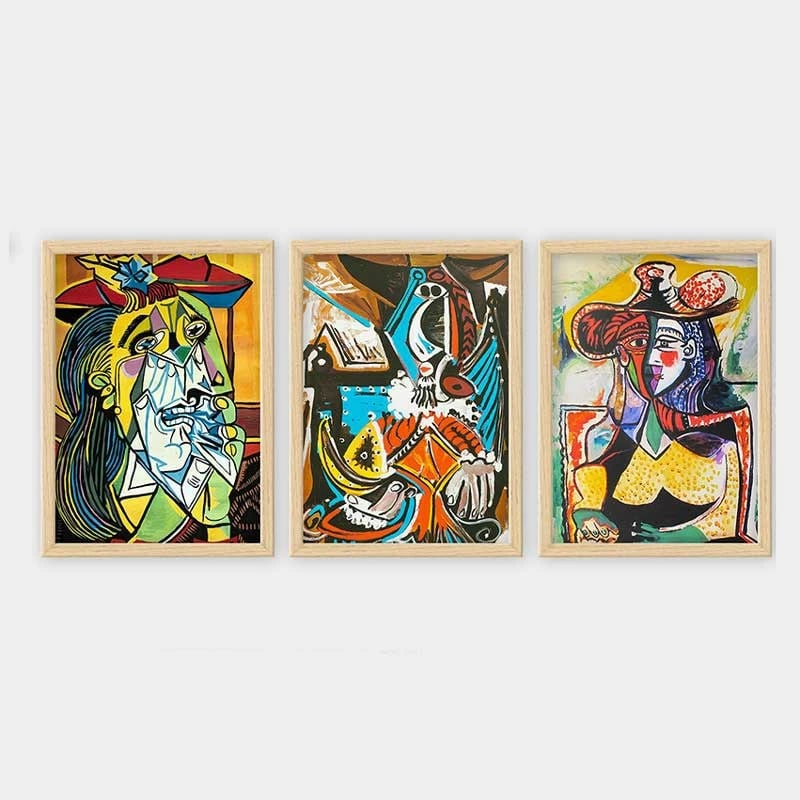 Pikturë dekorative me kornizë (3 copë), Wallity, 3NTC_UNPP09_3545