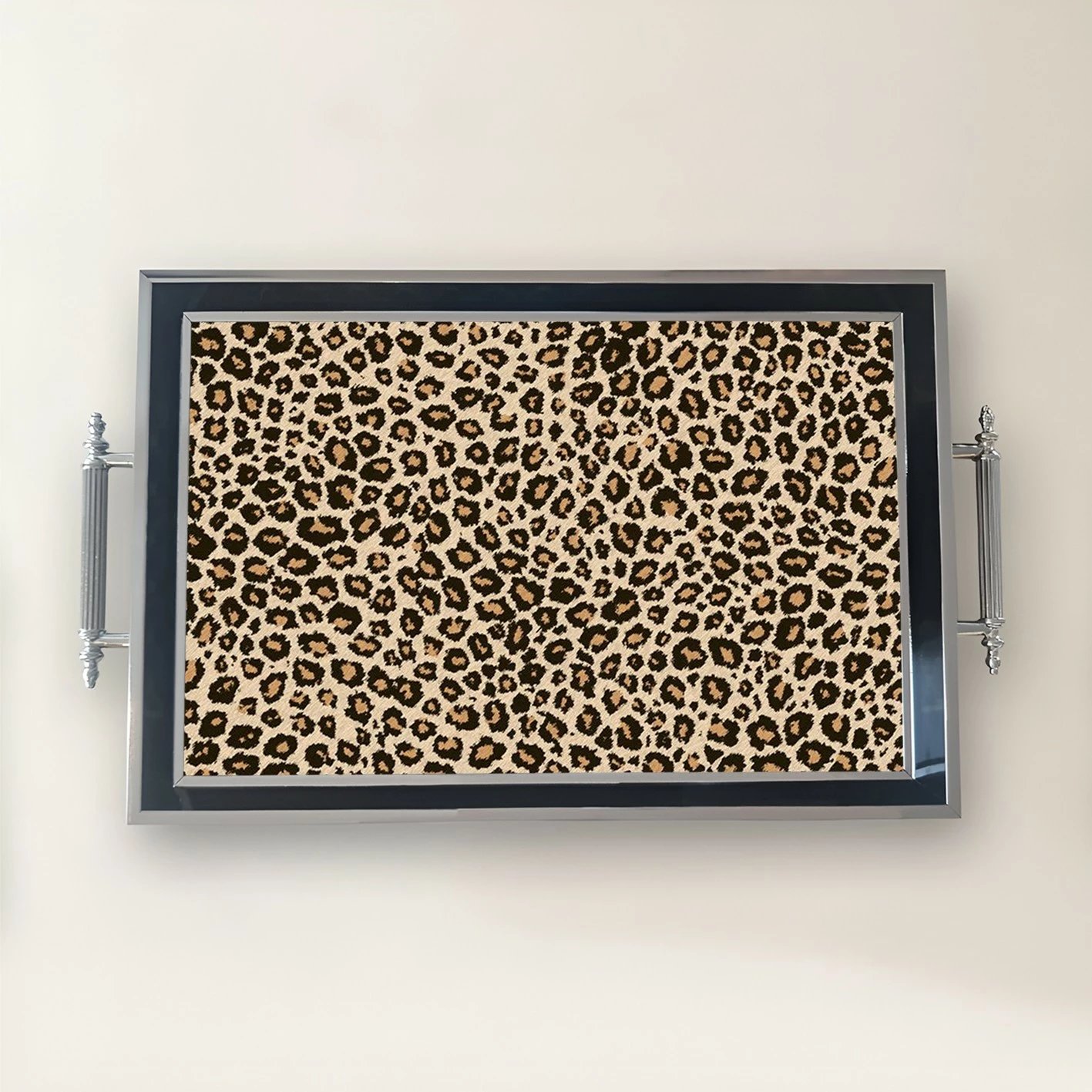 Tabaka xhami me dizajn leopard, shumëngjyrëshe, TPG9821 Tabaka xhami me dizajn leopard, shumëngjyrëshe, TPG9821