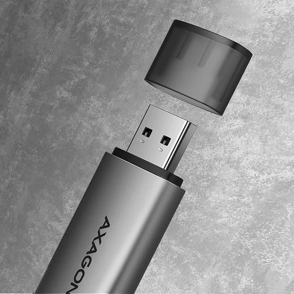 Lexues kartelash AXAGON CRE-SAC, USB 3.2 Gen 1, Type-C + Type-A, Gri