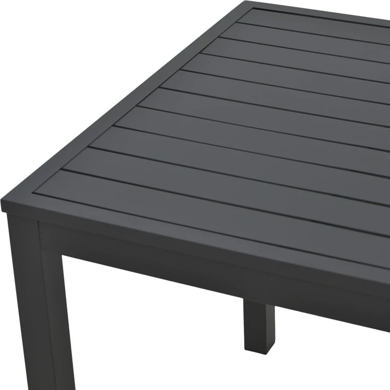 Tavolinë alumini për plazh, ngjyrë e zezë, Kliton, 45x45x41cm