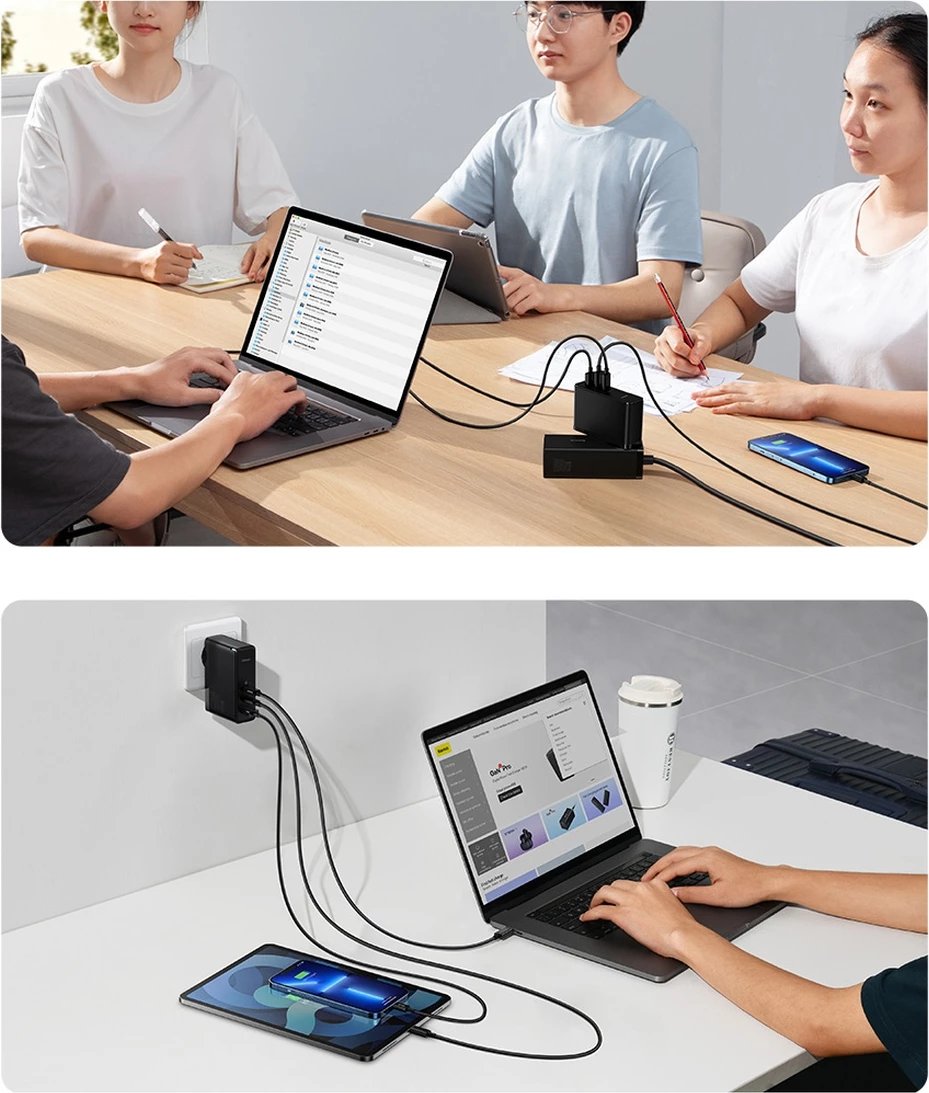 Karikues i shpejtë Baseus GaN5 Pro, 140W, 2x USB-C + USB-A, EU, i zi