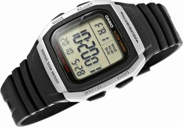 Orë dore për meshkuj Casio, e zezë