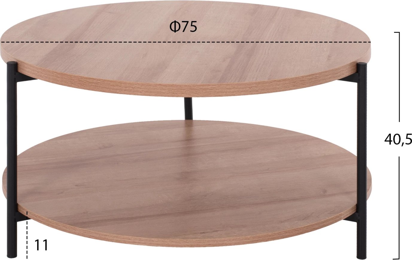 Tavolinë dhomë ndenje MATTEO 2 nivele rrethore FH8753.11 Φ75x40,5Hcm Tavolinë dhomë ndenje MATTEO 2 nivele rrethore FH8753.11 Φ75x40,5Hcm