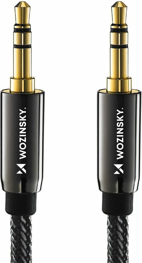 Kabllo audio Wozinsky AUX, 2x mini jack 3.5mm, 2m, e zezë Kabllo audio Wozinsky AUX, 2x mini jack 3.5mm, 2m, e zezë