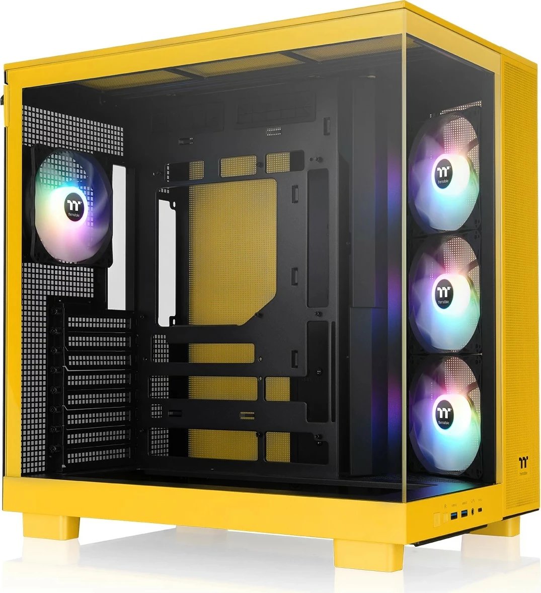 Kasë Thermaltake View 380 XL TG ARGB Bumblebee, Midi Tower, xham i temperuar, ARGB, e verdhë