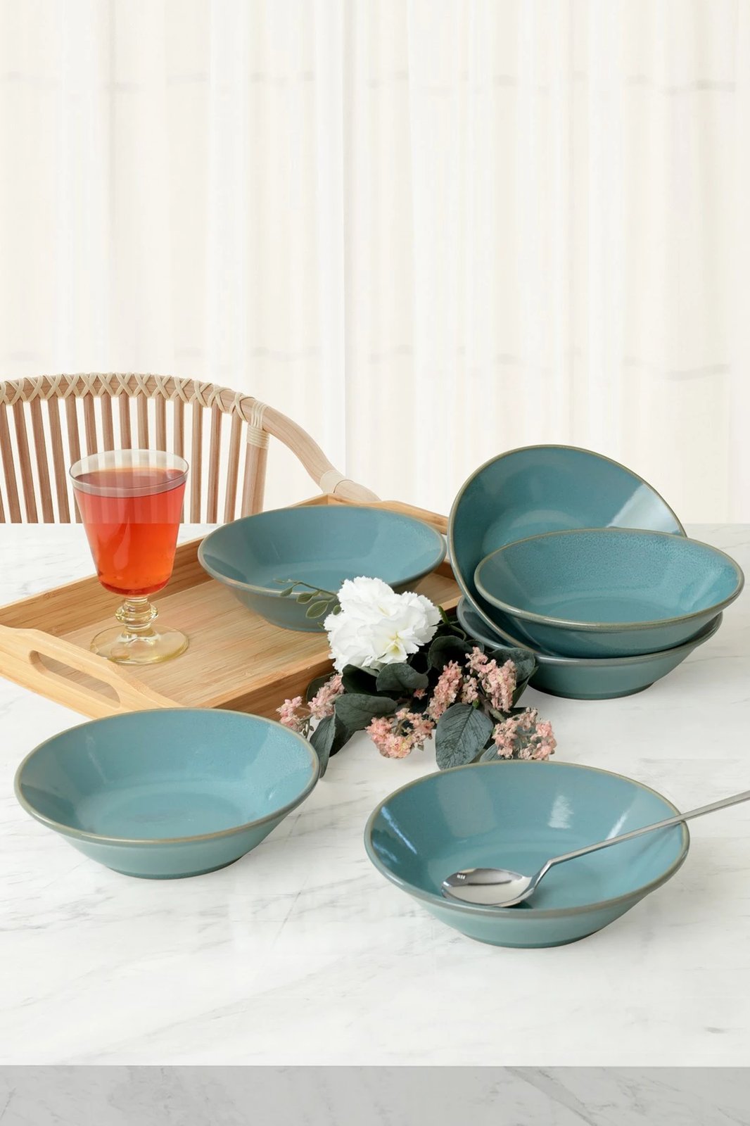 Set pjatash (6 copë), Hermia Concept, ngjyrë tyrkiz, ST042306FQ07A000000MACD700