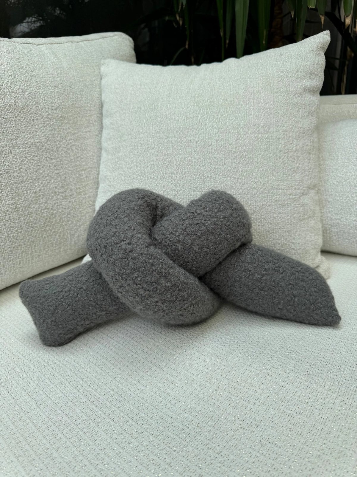 Jastëk dekorativ Evila Originals, Ask Dugum, ngjyrë gri