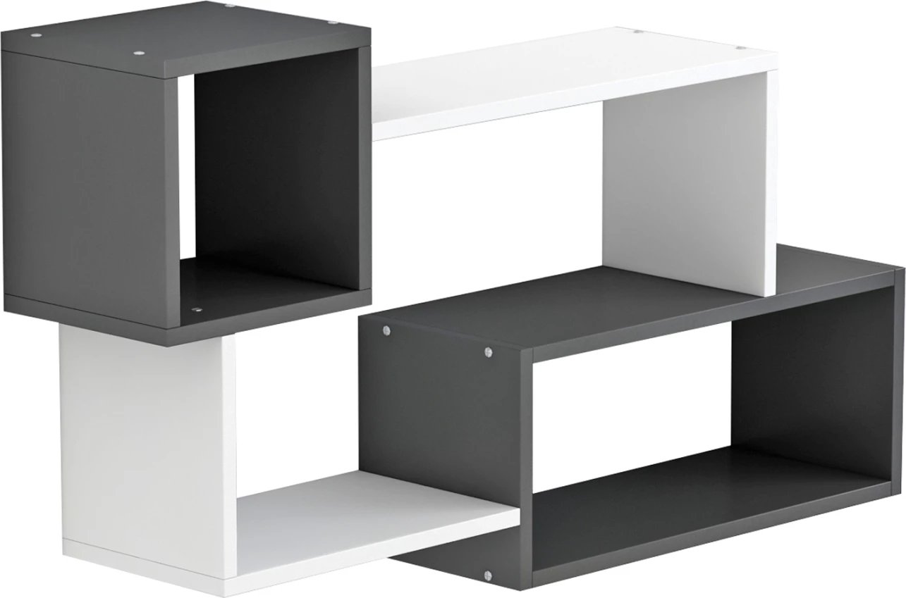 Rafta muri TANNER FH8948.12, 90.5x20x51H cm, e zezë/ e bardhë