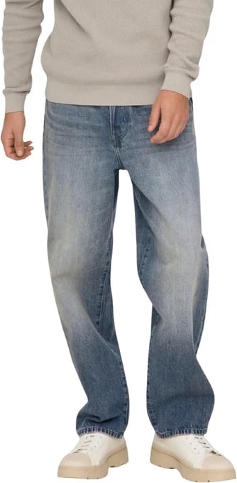 Pantallona Only & Sons për meshkuj, ngjyrë kaltër e çelët