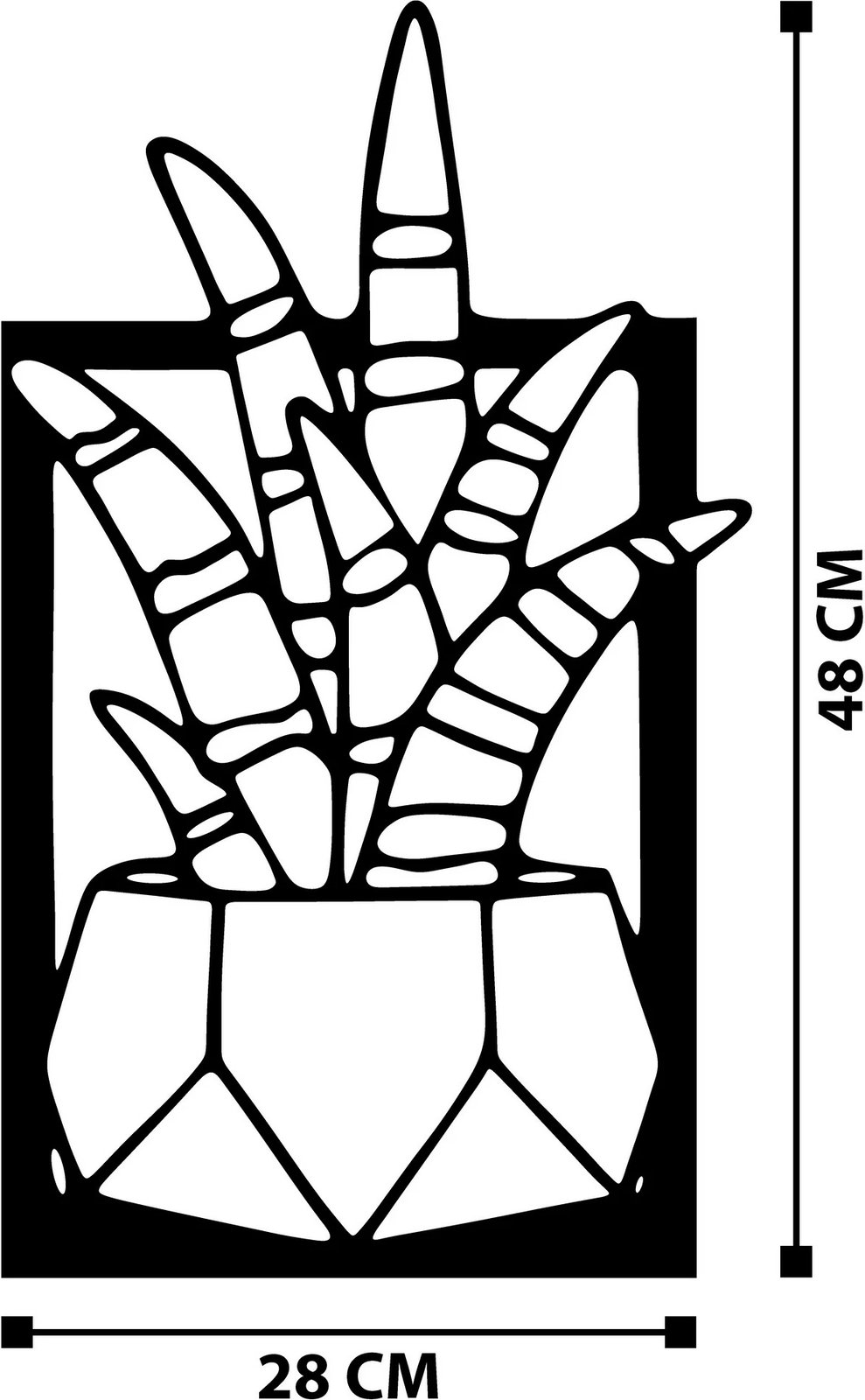 Aksesor dekorativ metalik për mur, Wallity, Havsala