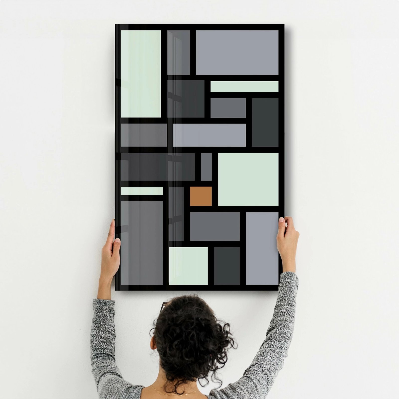 Pikturë dekorative prej xhami të temperuar, Wallity, VFT-3023, 46x72cm