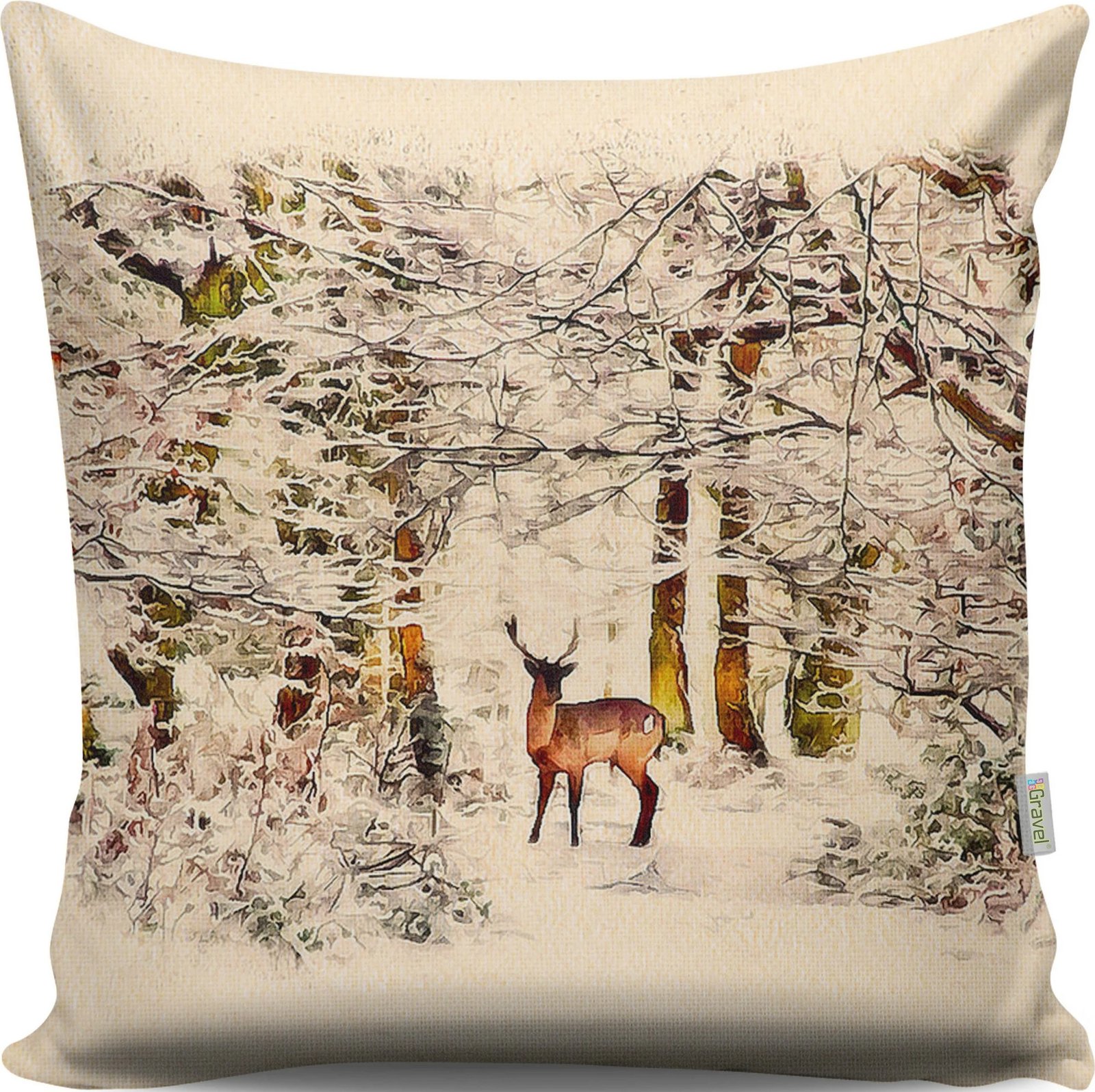 Jastëk dekorativ Aberto Design, A13043, shumëngjyrësh, 43x43cm