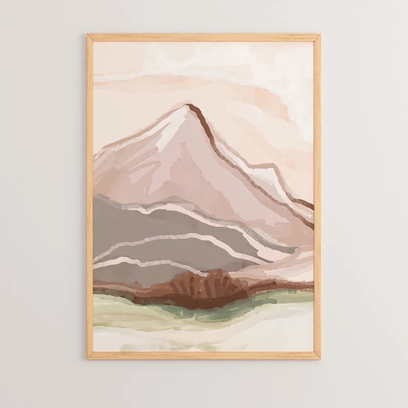 Pikturë muri në kornizë Mons, print digjital, shumëngjyrëshe, 33x1.5x48cm