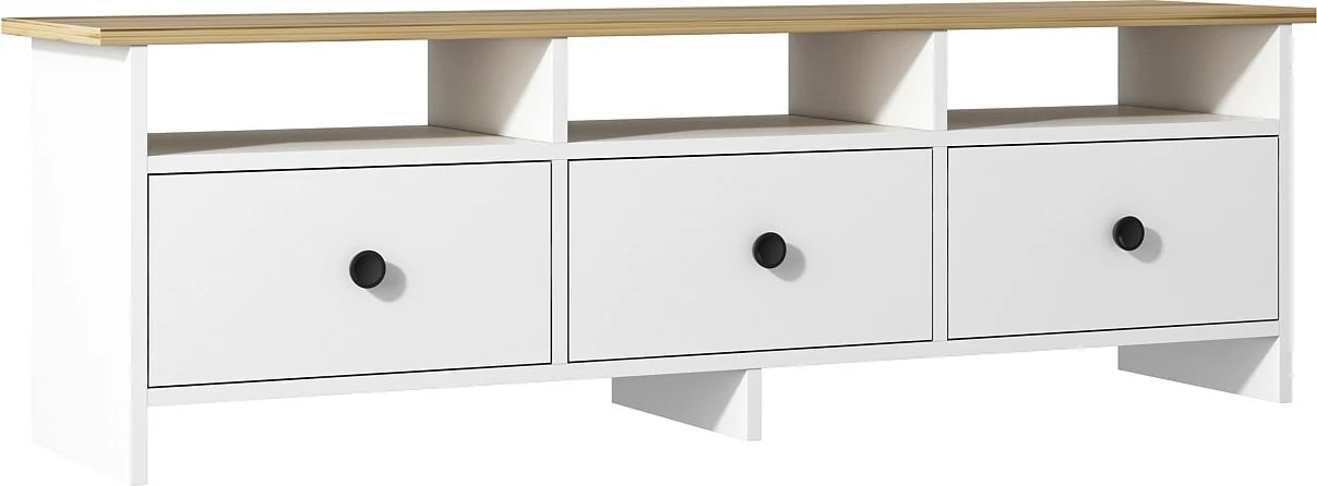 Set mobiljesh për dhomë dite, Skye Decor, Oslo, ngjyrë e bardhë dhe lis