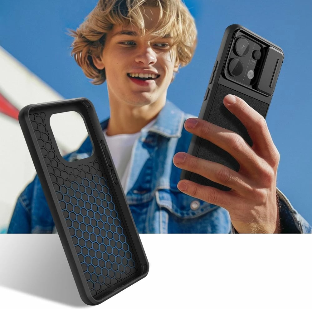 Mbështjellës Tech-Protect Velar Cam+ për Xiaomi Redmi Note 13 Pro 5G / Poco X6 5G, i zi