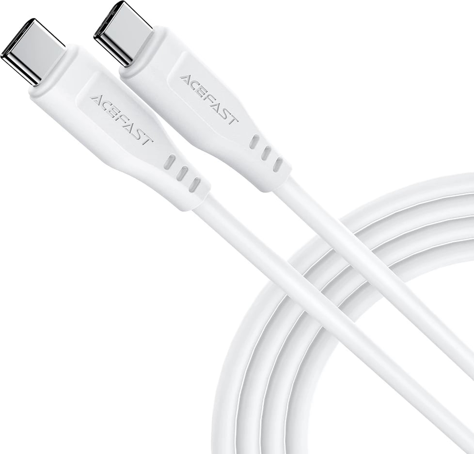 Kabllo Acefast C3-03 USB-C në USB-C, 1.2m, 60W, e bardhë
