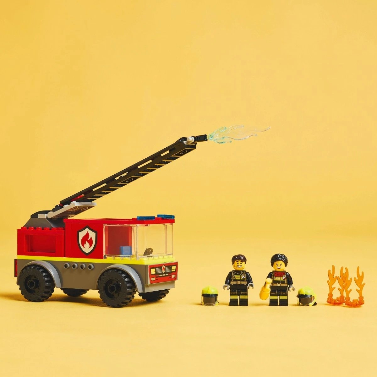 Set lodrash LEGO City 60463, Kamion zjarri me shkallë, 82 pjesë, për fëmijë, plastikë