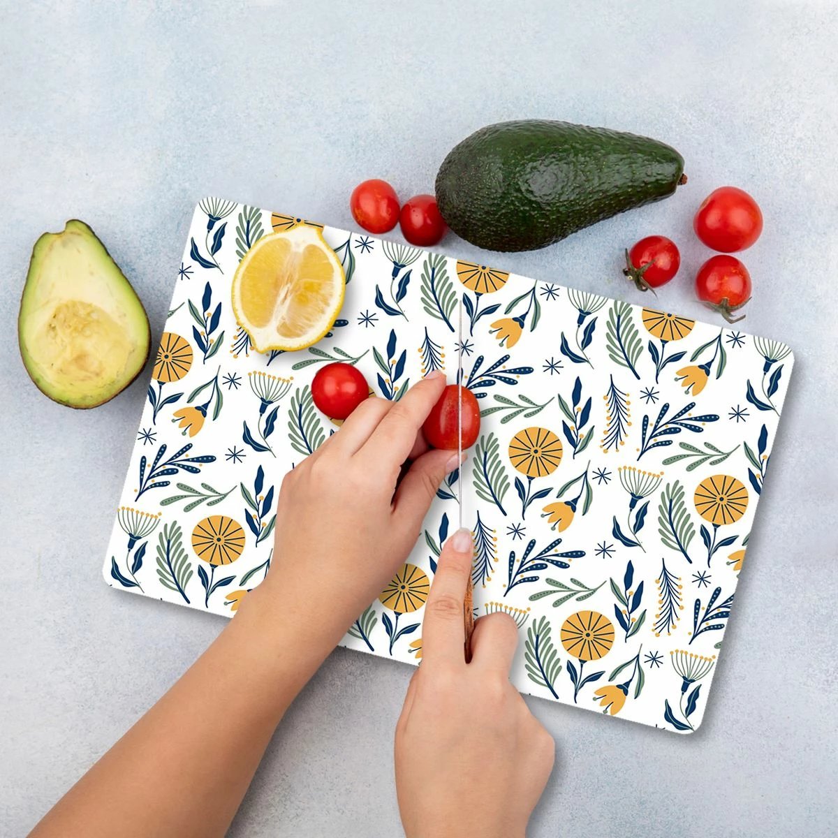 Dërrasë prerëse prej xhami të temperuar, shumëngjyrëshe, Hermia Ckt77 - 3040, 30x40cm