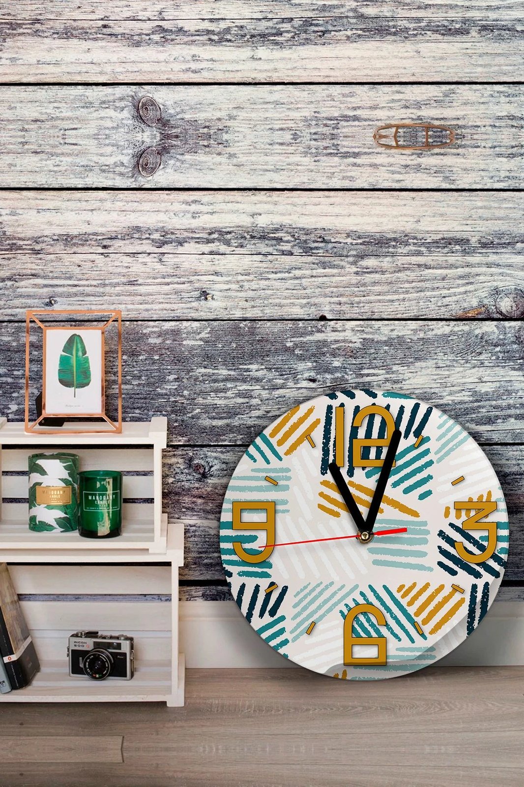 Orë dekorative MDF, Wallity, Artavessa3Dclock22, shumëngjyrëshe