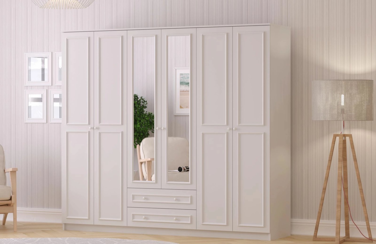 Dollap Skye Decor, ngjyrë e bardhë mat, RB-186-04