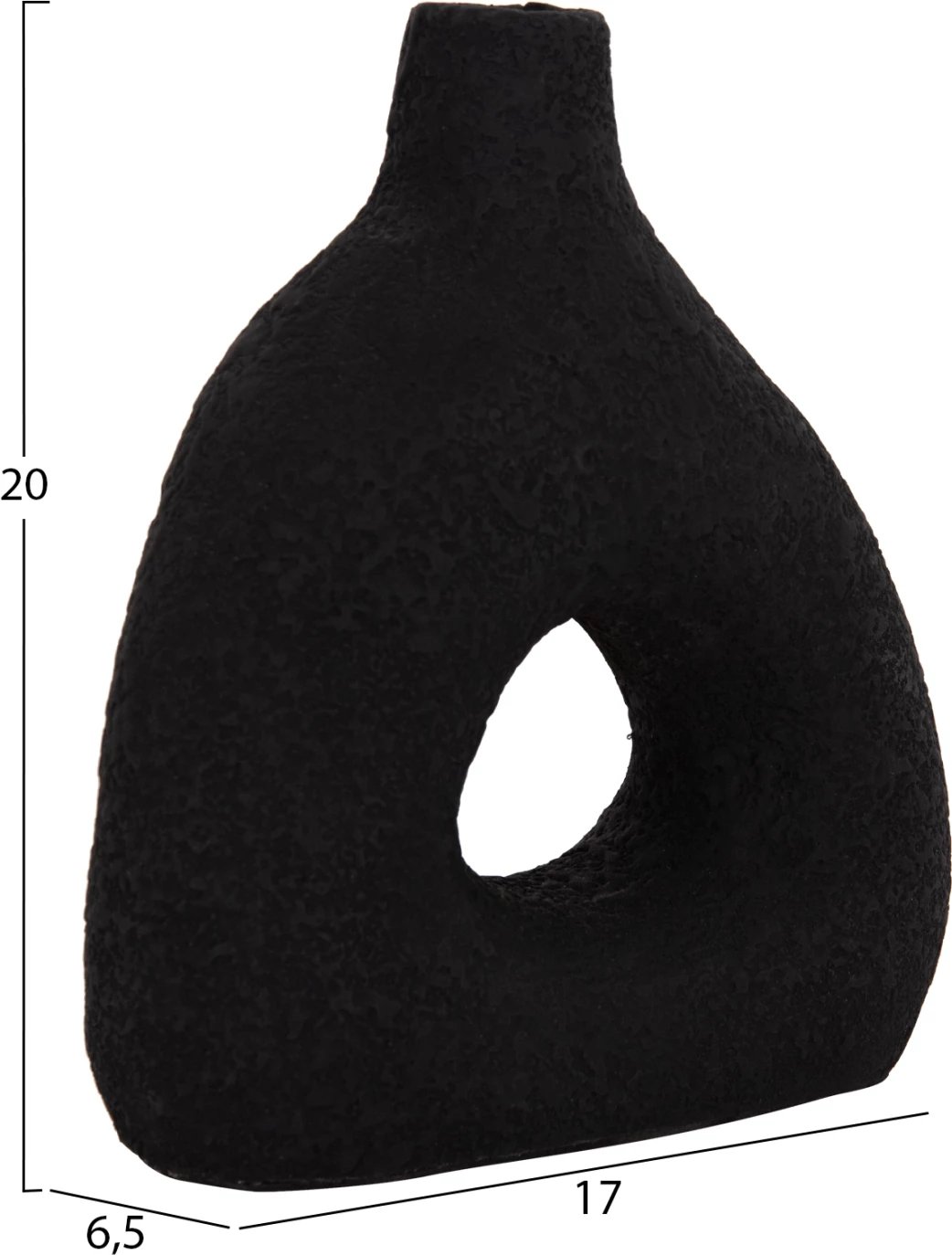 Vazo dekorative tavoline DECANT, terrakotë, e zezë, 17x6.5x20cm Vazo dekorative tavoline DECANT, terrakotë, e zezë, 17x6.5x20cm