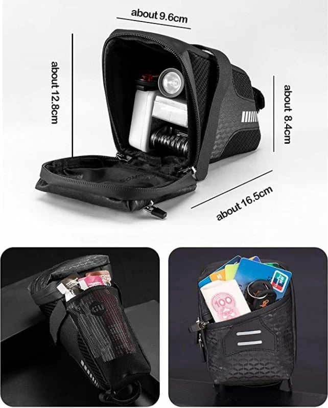 Çantë sediljeje për biçikletë Rockbros, e zezë