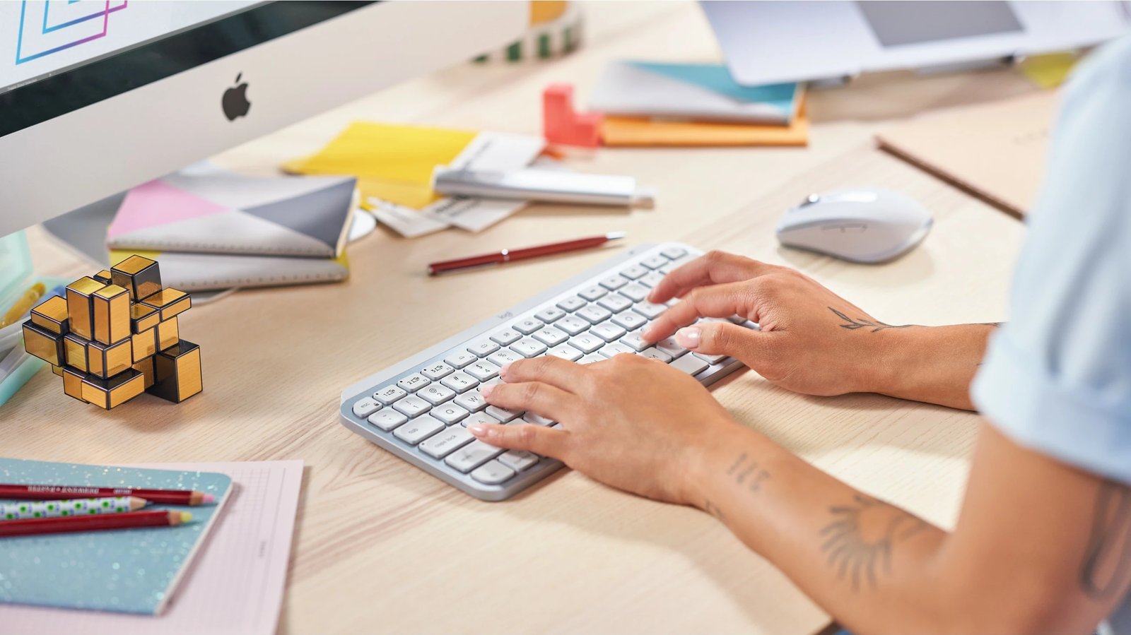 Tastierë wireless Logitech MX Keys Mini, QWERTZ, LED, gri