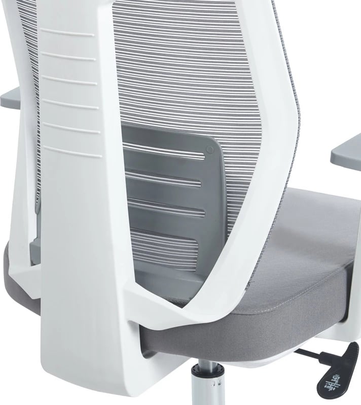 Karrige menaxheri për zyre Commend, pëlhurë rrjete, ngjyrë gri-bardhë