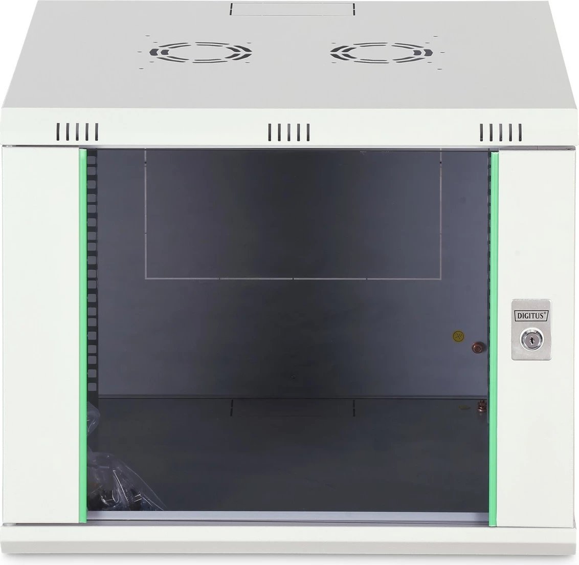 Kasë rrjeti Digitus Dynamic Basic 9U, 600x600mm, derë xhami, gri