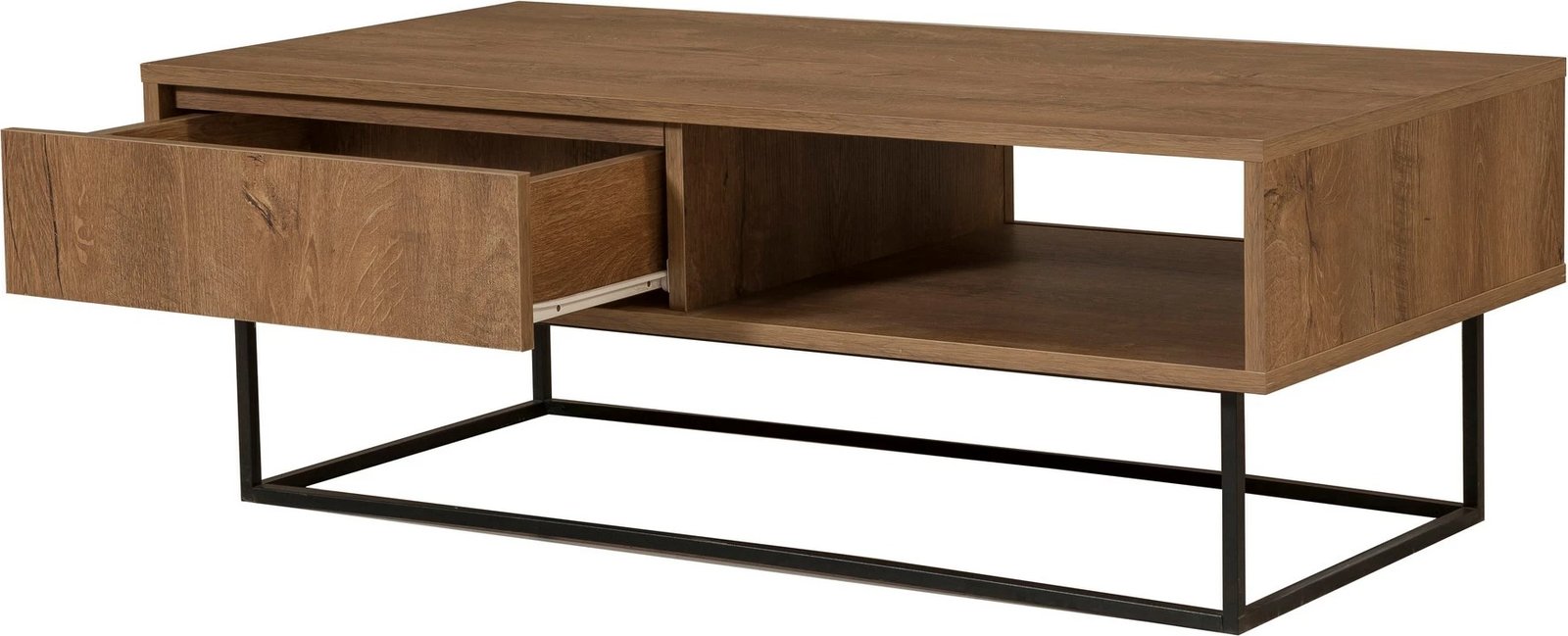 Set mobiljesh për dhomë dite, Skye Decor, Laxus Takım 6, ngjyrë arrë dhe e zezë