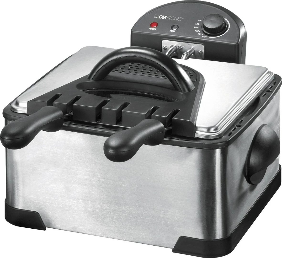 Fritezë Clatronic FR 3195, 200W, 4L, çelik inox, e zezë