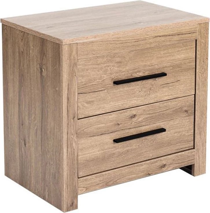 Komodinë DODO, ngjyrë lisi e errët, 58x39x56