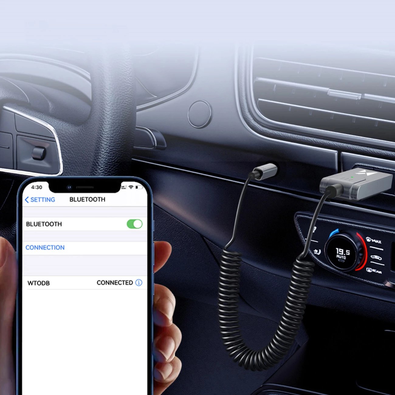 Adapter audio Bluetooth Wozinsky WTODB me AUX, i zi