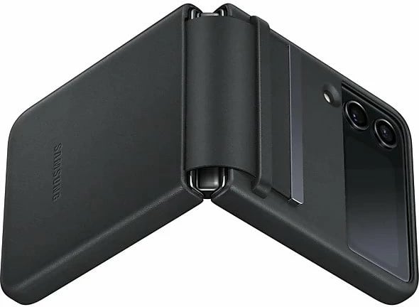 Mbështjellës për Galaxy Z Flip 4 lekurë, e zezë