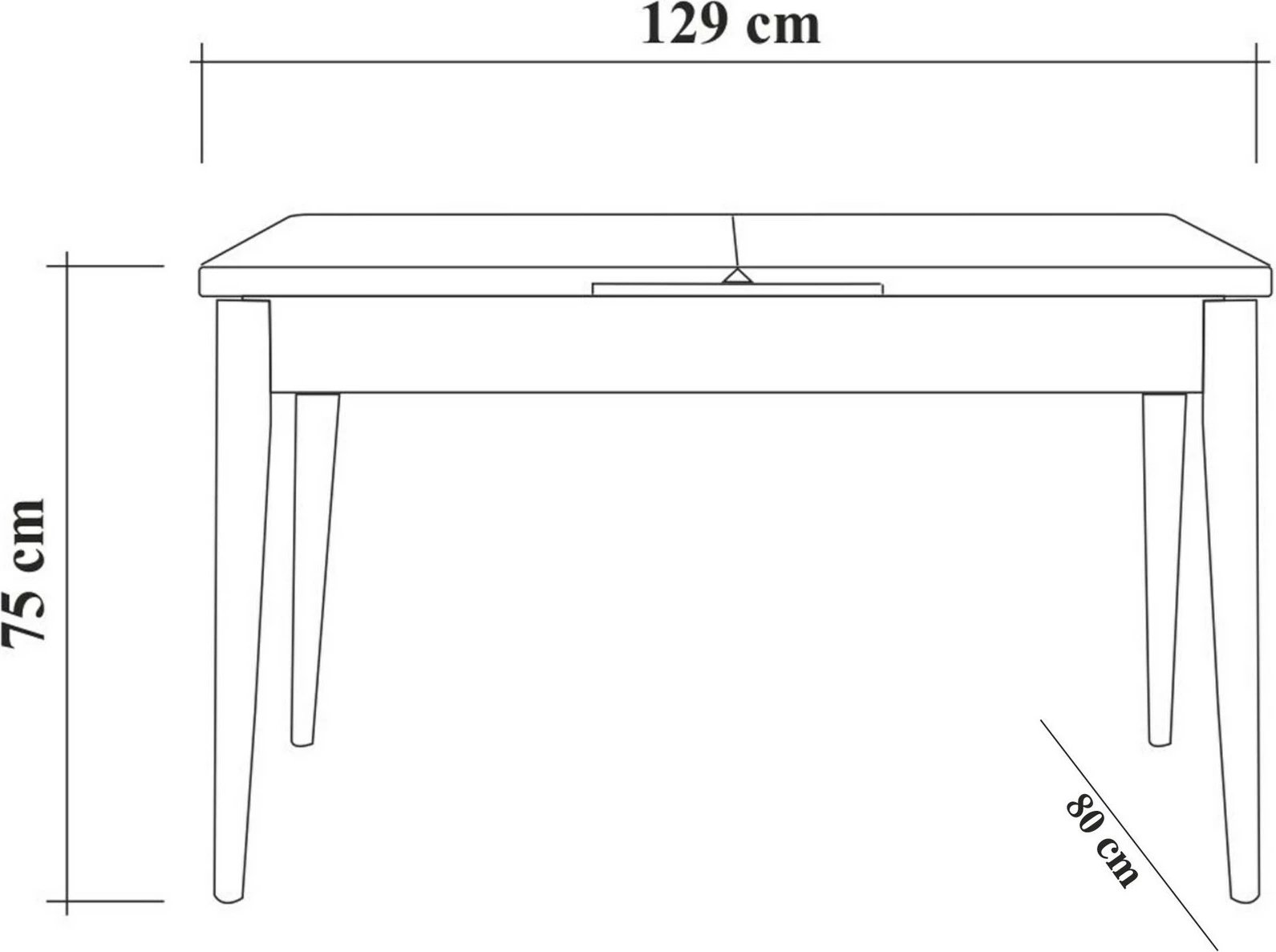 Set tavolinë me karrige të zgjatshme, Hanah Home, Vina 1070 - 3 - Atlantic, jeshile (4 pjesë)