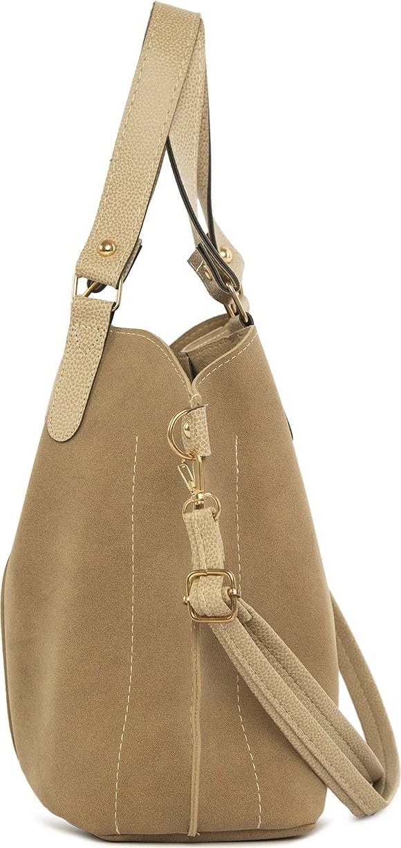 Çantë shpatullës Zoozie Bags, ngjyrë mink, M000003554
