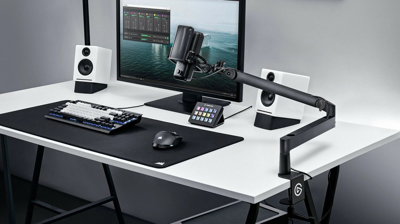 Krah mikrofonit ELGATO Wave Mic Arm Low Profile, për tavolinë, i zi