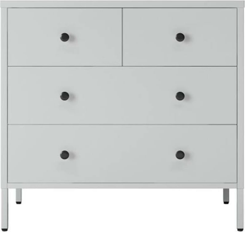 Raft metalik Nextdeco me 3 sirtarë, H82x83x40cm, Bardhë