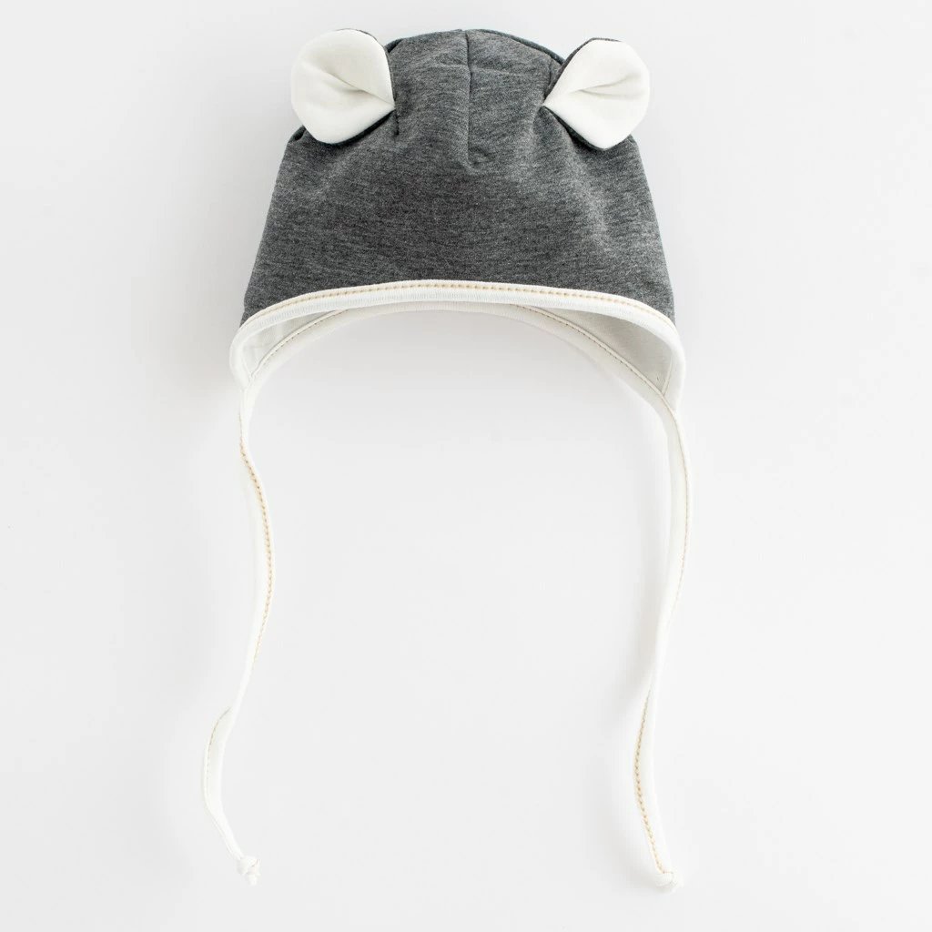 set kapuç dhe shall qafe për bebe, New Baby Sebastian, madhësia 56 (0-3m), gri, set 2-copësh