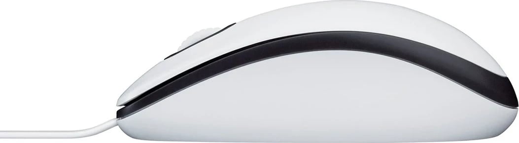 Maus Logitech M100, me kabllo, USB, i bardhë
