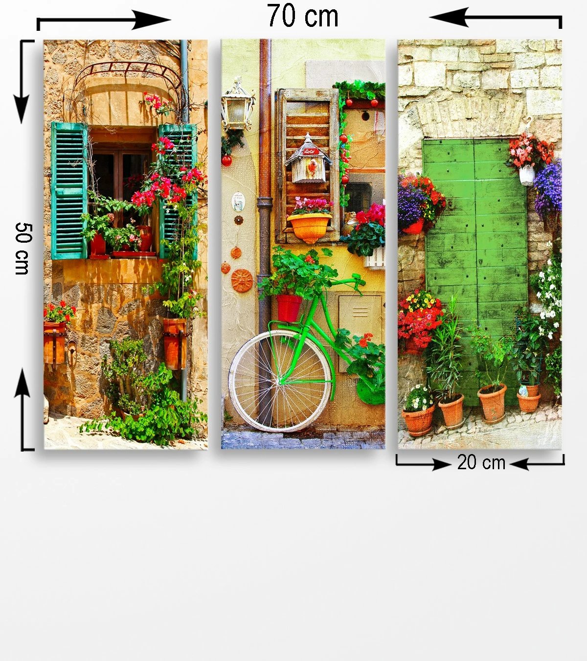 Pikturë dekorative MDF, 3 copë, shumëngjyrëshe, Wallity, MDF0088